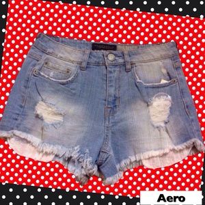 🆕Aerpostale High Waisted Destroyed Shorts
